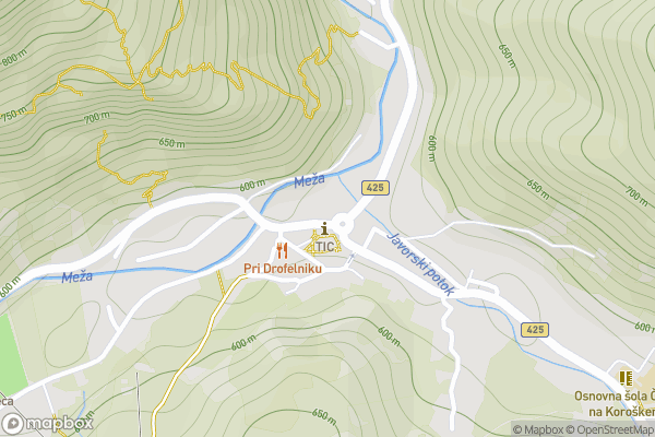static Mapbox map