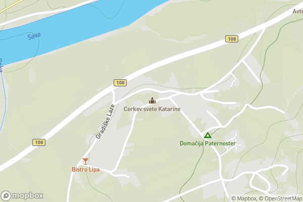static Mapbox map