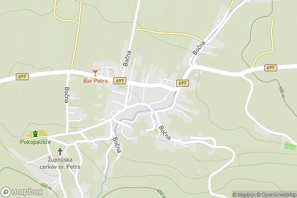 static Mapbox map
