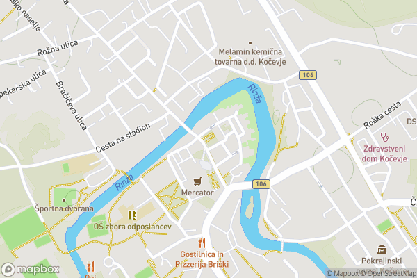 static Mapbox map