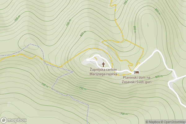 static Mapbox map