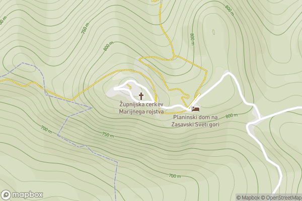 static Mapbox map