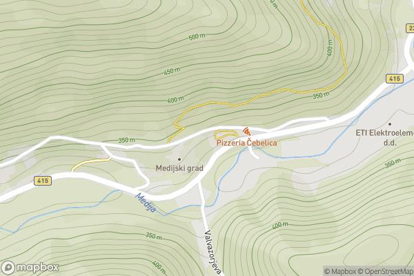 static Mapbox map