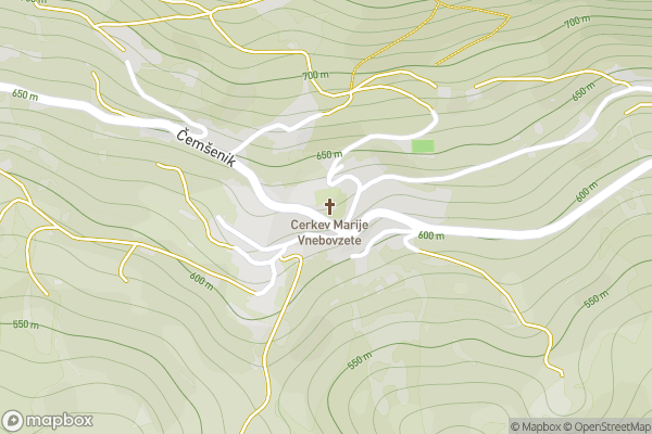 static Mapbox map