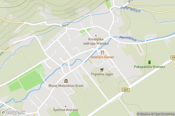 static Mapbox map