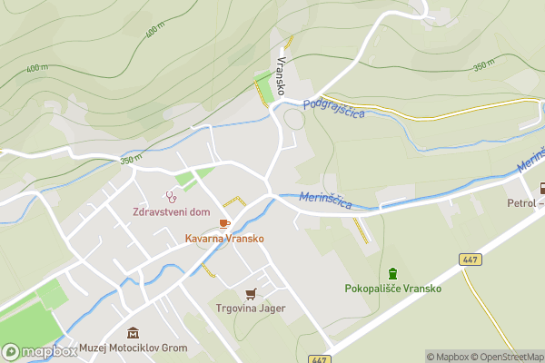static Mapbox map