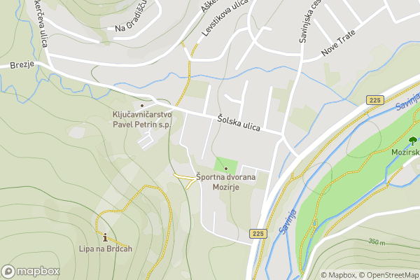 static Mapbox map