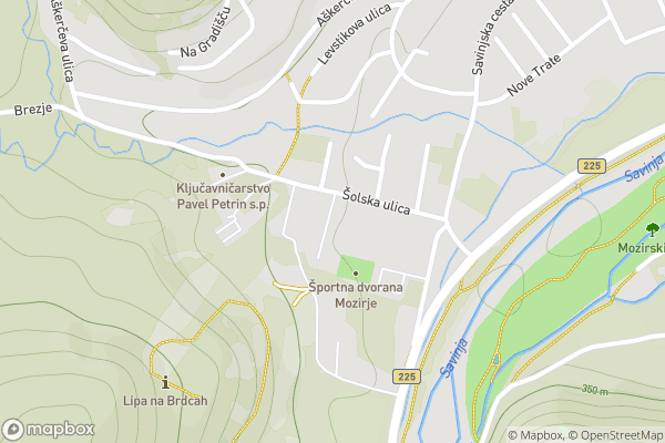 static Mapbox map