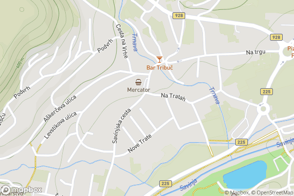 static Mapbox map