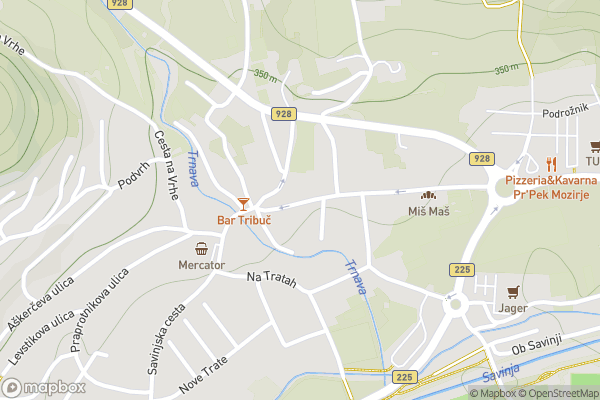 static Mapbox map