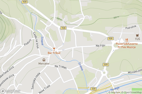 static Mapbox map