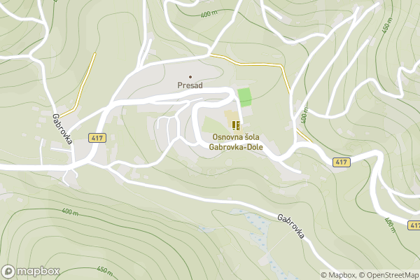 static Mapbox map