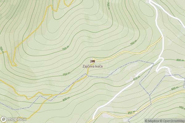 static Mapbox map