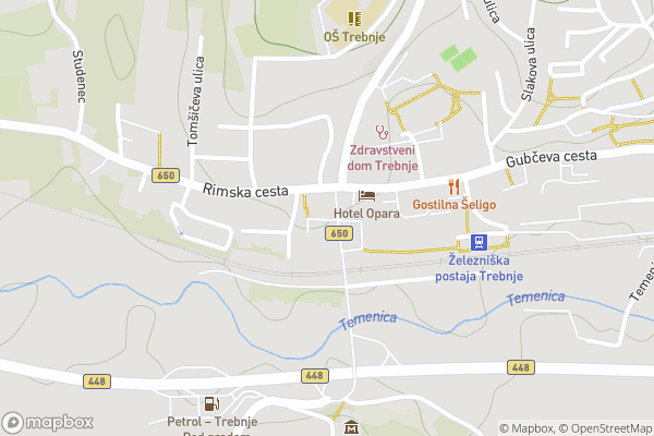 static Mapbox map