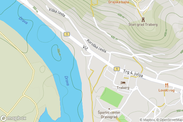 static Mapbox map