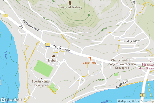 static Mapbox map