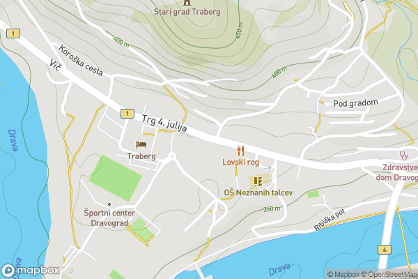 static Mapbox map