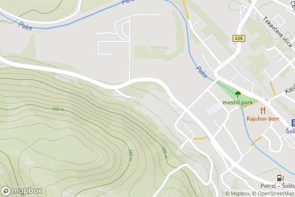 static Mapbox map