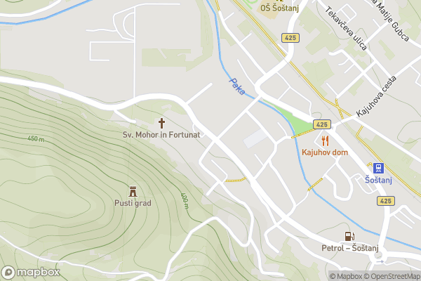 static Mapbox map