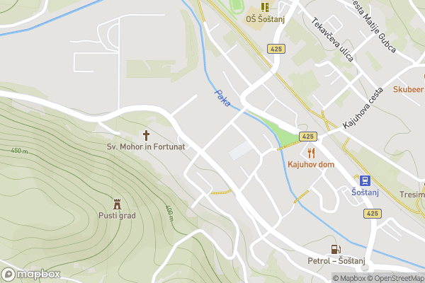 static Mapbox map
