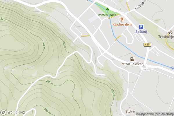 static Mapbox map
