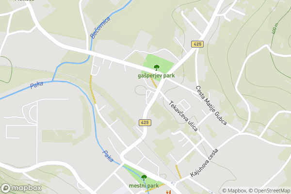 static Mapbox map