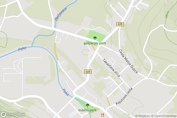 static Mapbox map