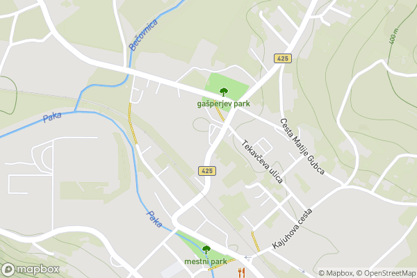 static Mapbox map