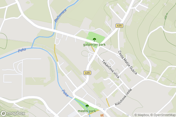 static Mapbox map