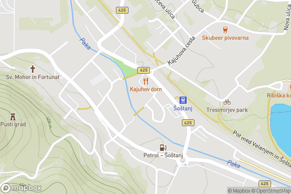 static Mapbox map