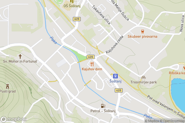 static Mapbox map