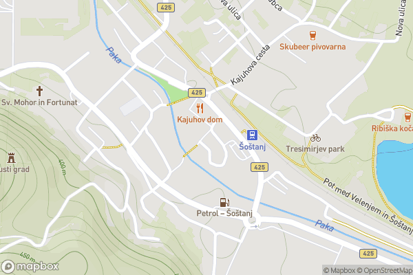 static Mapbox map