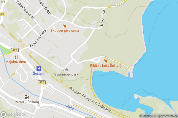 static Mapbox map