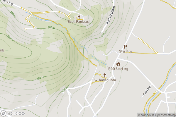 static Mapbox map