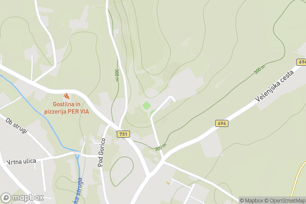 static Mapbox map