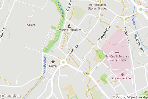 static Mapbox map