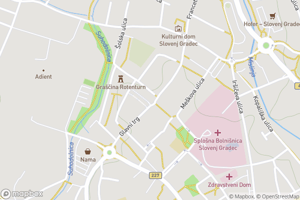 static Mapbox map