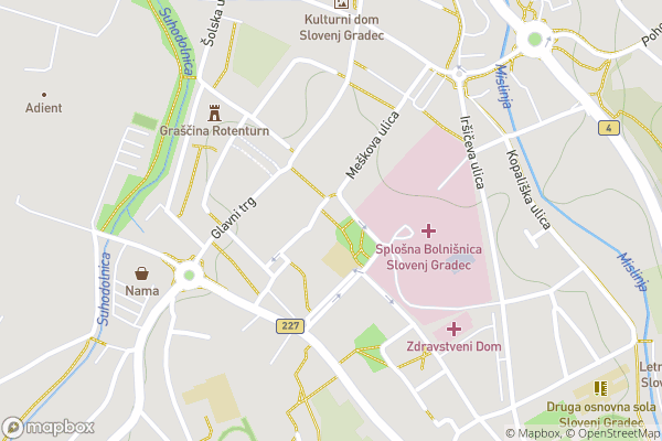 static Mapbox map