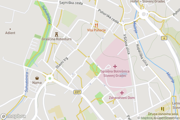 static Mapbox map