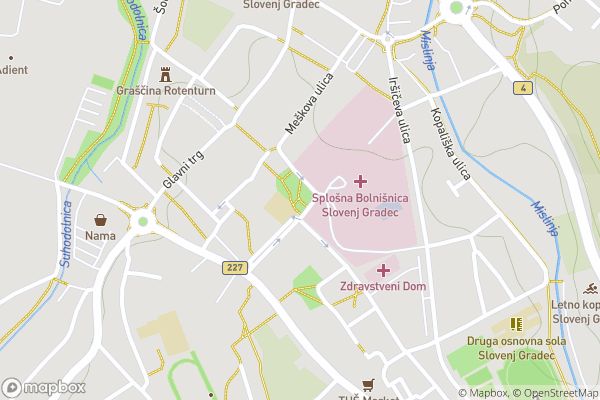 static Mapbox map