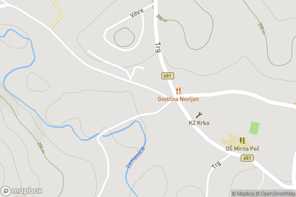 static Mapbox map