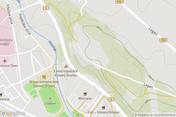 static Mapbox map
