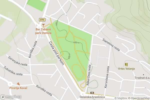 static Mapbox map