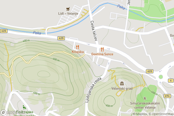 static Mapbox map