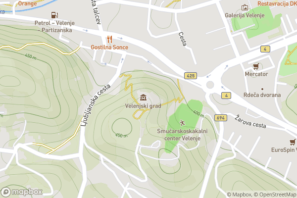 static Mapbox map