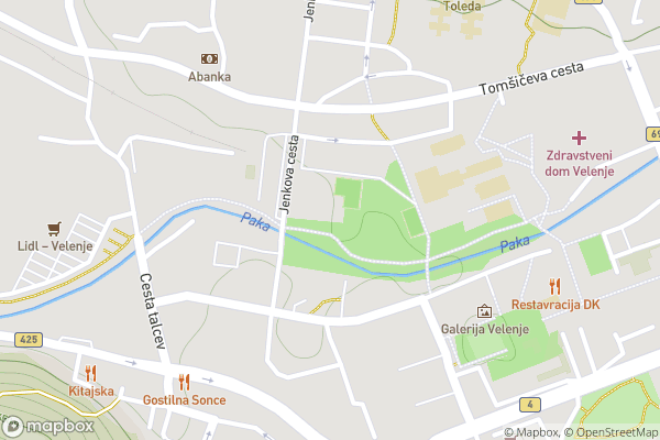static Mapbox map