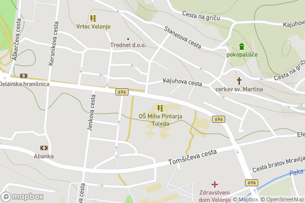 static Mapbox map