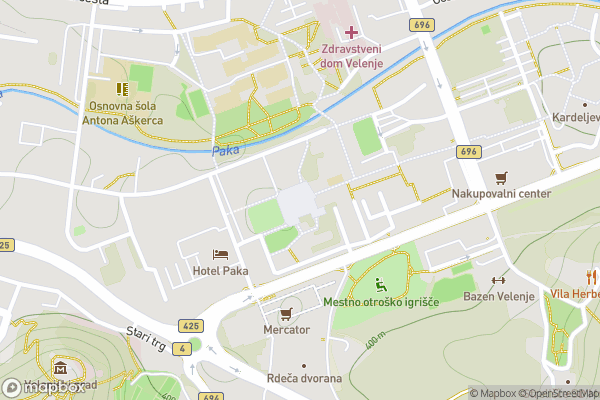 static Mapbox map