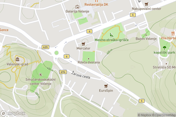 static Mapbox map