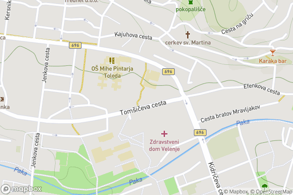 static Mapbox map